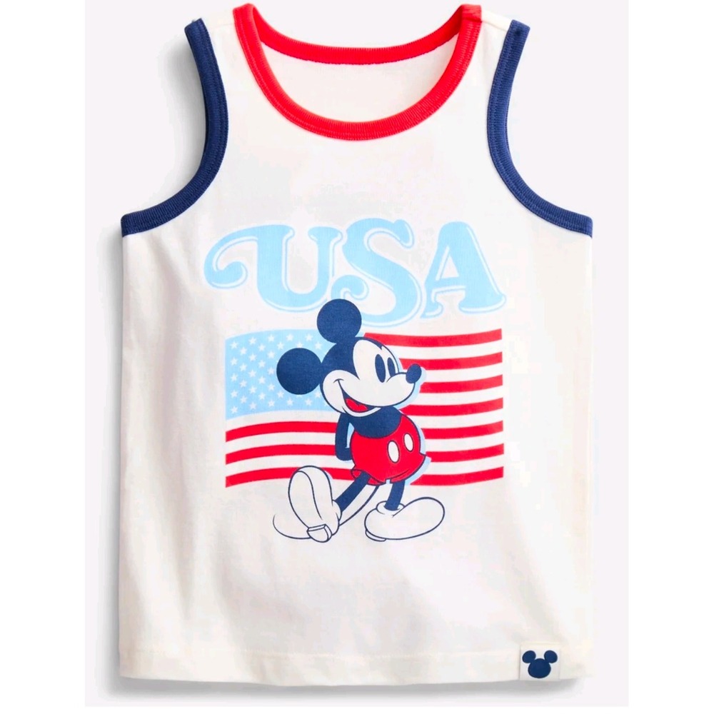 Toddler boys Disney mickey USA graphic tank top size 18 months NEW